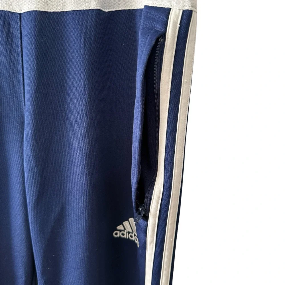 Adidas Training Track Pants Youth Boy Girl Size Small Navy Blue and White - Picture 6 of 14